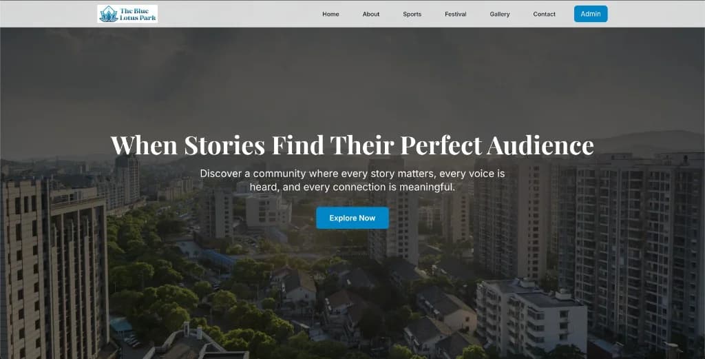 The Blue Lotus Park website